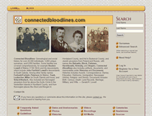 Tablet Screenshot of connectedbloodlines.com